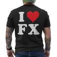 I Love Fx イニシャル I Heart FX 名前 F X メンズTシャツ バックプリント