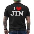 I Love Jin 私は愛する Jin メンズTシャツ バックプリント