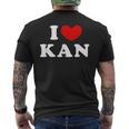 I Love Kan 私は愛する Kan メンズTシャツ バックプリント