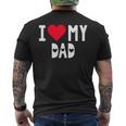 I Love My Dad シャツ I Heart Dad Love Dad メンズTシャツ バックプリント