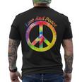 Love Peace 60年代70年代ヒッピーコスチューム Love Peace メンズTシャツ バックプリント