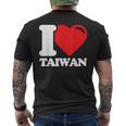 I Love Taiwan 台北国旗 ハートトラベル 台湾製品 メンズTシャツ バックプリント