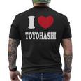 I Love Toyohashi アイラブ豊橋 メンズTシャツ バックプリント