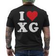I Love Xg Initials I Heart XG First Last Name X G メンズTシャツ バックプリント