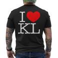 I Love ハート Kl メンズTシャツ バックプリント