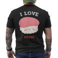 I Loveushi I Loveushi Japan Food 巻にぎり魚 メンズTシャツ バックプリント