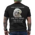 Maltese Puppy Is On My Mind 面白い犬のオーナーデザイン メンズTシャツ バックプリント