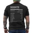 Manato 栄養成分表示 メンズTシャツ バックプリント