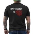 Manchester Is Red ファニー ユナイテッド フットボール サポーター メンズTシャツ バックプリント
