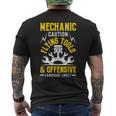 Mechanic Caution Flying Tools 自動車整備士 メンズTシャツ バックプリント