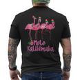 Mele Kalikimaka フラミンゴ ハワイ トロピカルファミリー メンズTシャツ バックプリント