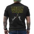 Meow Wars 猫シャツ 猫好きへの面白いギフト メンズTシャツ バックプリント