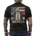 Merica Trump Usa American Flag 4Th Of July Patriotic Men's T-shirt Back Print