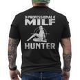 Milf Hunter シングルホットダディ アダルトジョーク メンズTシャツ バックプリント
