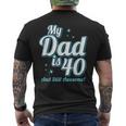 Mio Padre Ha 40 Anni Papà Buon 40° Compleanno Papà T-shirt da uomo con stampa posteriore