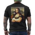 Mona Lisa Bodybuilding Mona Lisa Muscle Gym Workout メンズTシャツ バックプリント