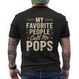 My Favorite People Call Me Pops Fathers Day メンズTシャツ バックプリント