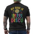 Myoul Is Disco ヴィンテージ 70年代 ダンシング レトロ ダンスミュージック メンズTシャツ バックプリント