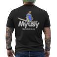 Myusy Wave Waiting メンズTシャツ バックプリント