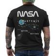Nasa アルテミスミッション探査記章ワームロゴ メンズTシャツ バックプリント