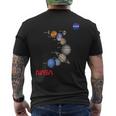 Nasa太陽系惑星ワーム記章ロゴ メンズTシャツ バックプリント