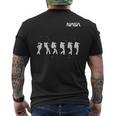 Nasa宇宙飛行士ダンシングワームロゴ メンズTシャツ バックプリント