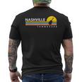 Nashville Tn Tennessee Guitarintage Retroouvenirs メンズTシャツ バックプリント