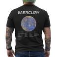Nerdy Mercury 天文学 科学惑星 太陽系 ホワイト メンズTシャツ バックプリント