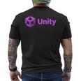 Nerdy Unity コンピュータープログラマー プログラム 数学 教師 オタク メンズTシャツ バックプリント