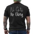 No Guts No Glory ジム ハッスル 成功 モチベーションアップ メンズTシャツ バックプリント