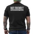 Not Friendly Please Do Not Touch メンズTシャツ バックプリント