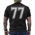 Number 77 Birthday 77Thports Player チーム番号入りジャージ メンズTシャツ バックプリント