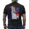 Nyc ニューヨーク市自由の女神 アメリカ国旗 メンズTシャツ バックプリント