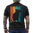 Octodon Degus 格言 ヴィンテージ シルエット レトロ デグ メンズTシャツ バックプリント