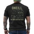 Oneill 姓 姓 迷彩 アメリカ国旗 メンズTシャツ バックプリント