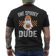 Onepooky Dude Ghost Dude ハロウィン メンズTシャツ バックプリント
