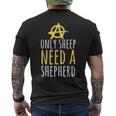Onlyheep Need Ahepherd Anarchist シンボル アナキズムミーム メンズTシャツ バックプリント