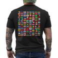 Países Banderas Niñas Mapas Del Mundo Niños Mapas Del Mundo Niños Camiseta Hombre Estampado Espalda