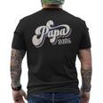 Papa 2025 初めての父の日 父性 新しいパパ メンズTシャツ バックプリント