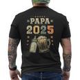 Papa 2025 年生 新しいパパ 若いパパ 初めてのパパ メンズTシャツ バックプリント