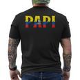 Papi Ecuadorian Flag Ecuador Festa Del Papà Orgoglio Patriottico T-shirt da uomo con stampa posteriore