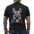 Patriotic German Shepherd Dog Merica 4Th Of July Men's T-shirt Back Print