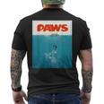Paws Cat ファニーtシャツ、子猫映画ポスターパロディ メンズTシャツ バックプリント
