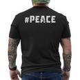 Peace 平和メッセージ より良い世界のための平和 メンズTシャツ バックプリント