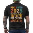 Pensionato 2025 Divertente Regalo Di Pensione T-shirt da uomo con stampa posteriore