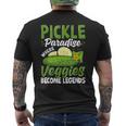 Pickle Paradiese Wherveggie For Pickle Paradiese ピクルスギフトとキュウリ用 メンズTシャツ バックプリント
