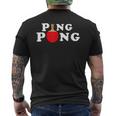 Ping Pong ピンポン卓球 おもしろレトロ メンズTシャツ バックプリント