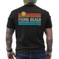 Pismo Beach ピズモビーチ カリフォルニア レトロ サンセット サーフ トリップ ラブ サーフィン メンズTシャツ バックプリント