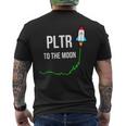Pltr To The Moontock Ticker Wsb 面白いミーム メンズTシャツ バックプリント