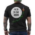 Pltr トゥザムーン株式ティッカー Wsb 面白いミーム メンズTシャツ バックプリント